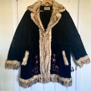 Vintage Phoenix Faux Suede and Fur Penny Lane Coat 2X-3X